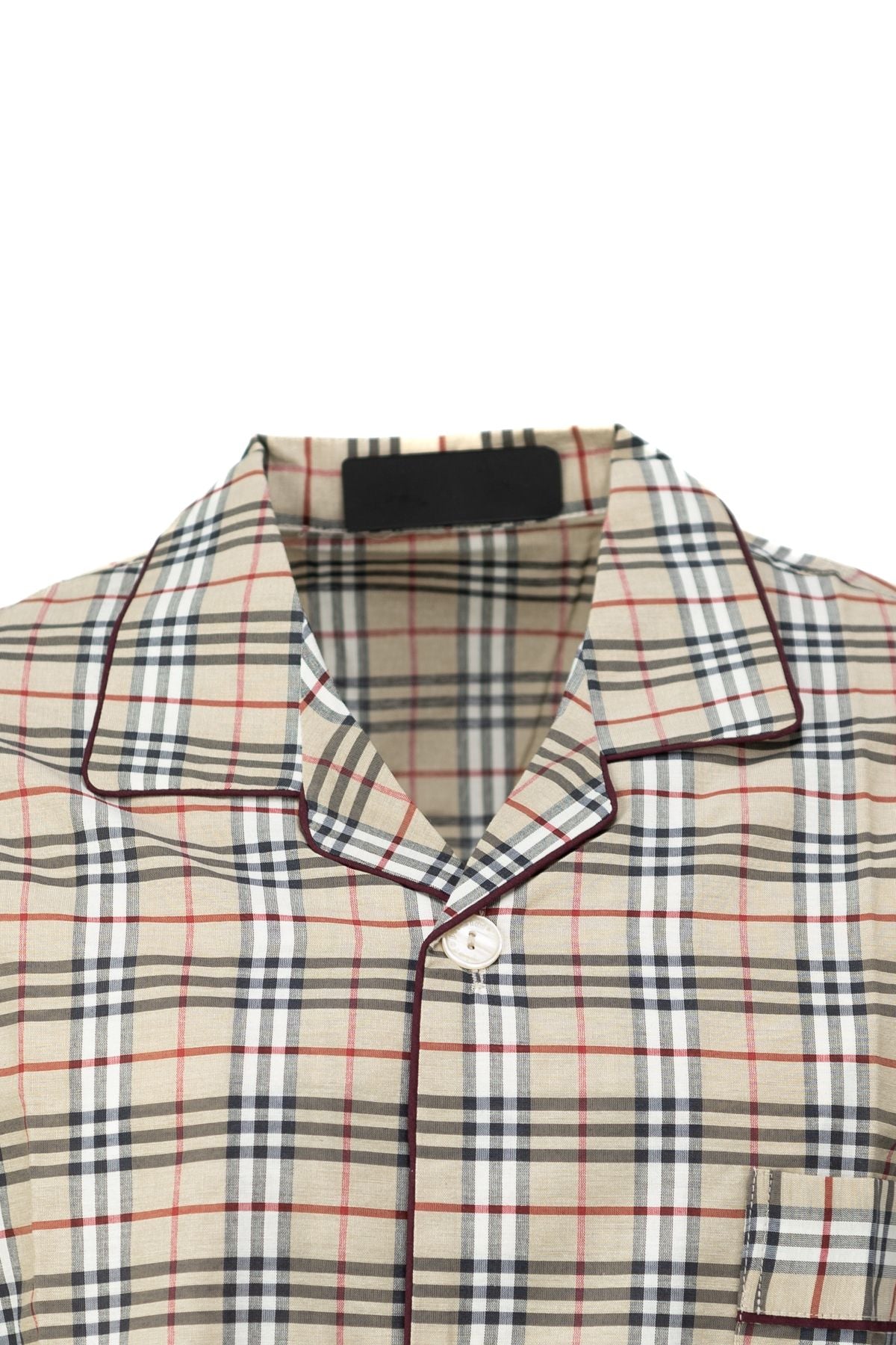 Erkek Klasik Model Pijama Takımı Premium ipeksi Kumaş Gömlek Yaka Desenli Cepli Tam Kalıp